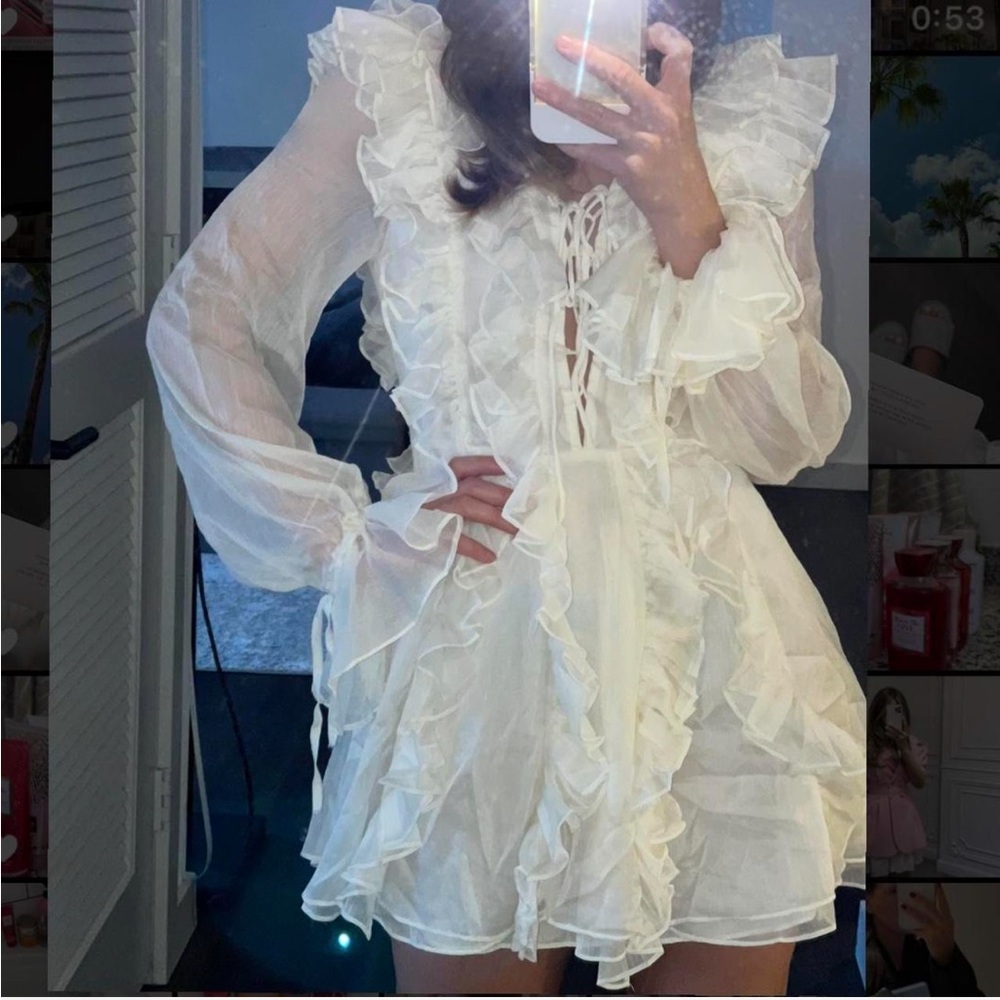 Chiffon Cream Dress